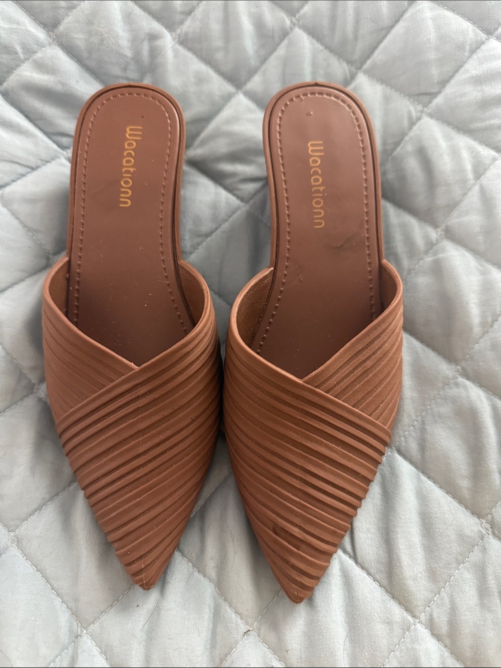 Women's Pointed Mule in Brown
